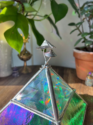 Green mushroom pyramid box