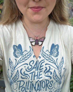 Foxglove flower fairy necklace
