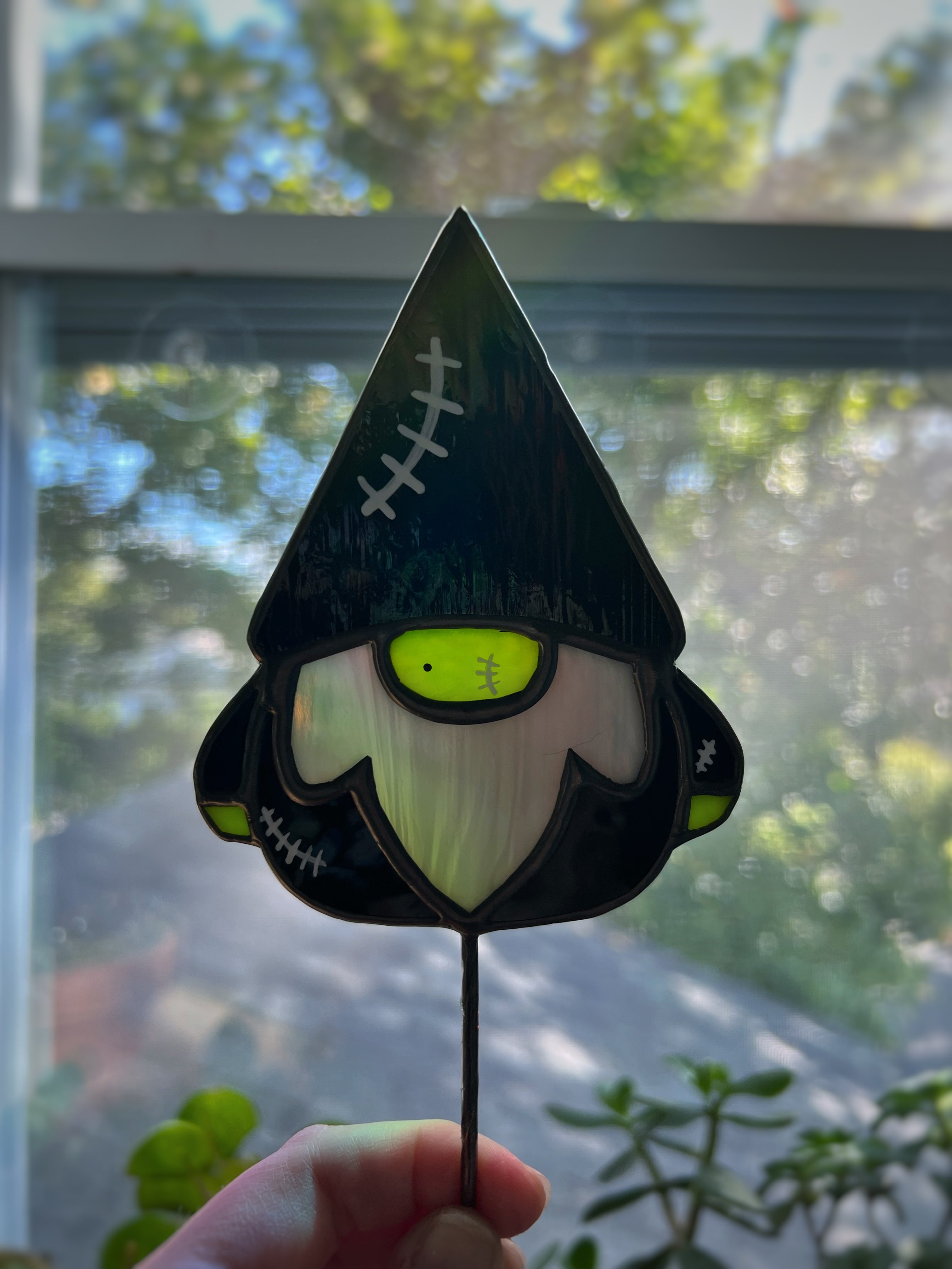 Frankenstein’s gnome iridescent hat