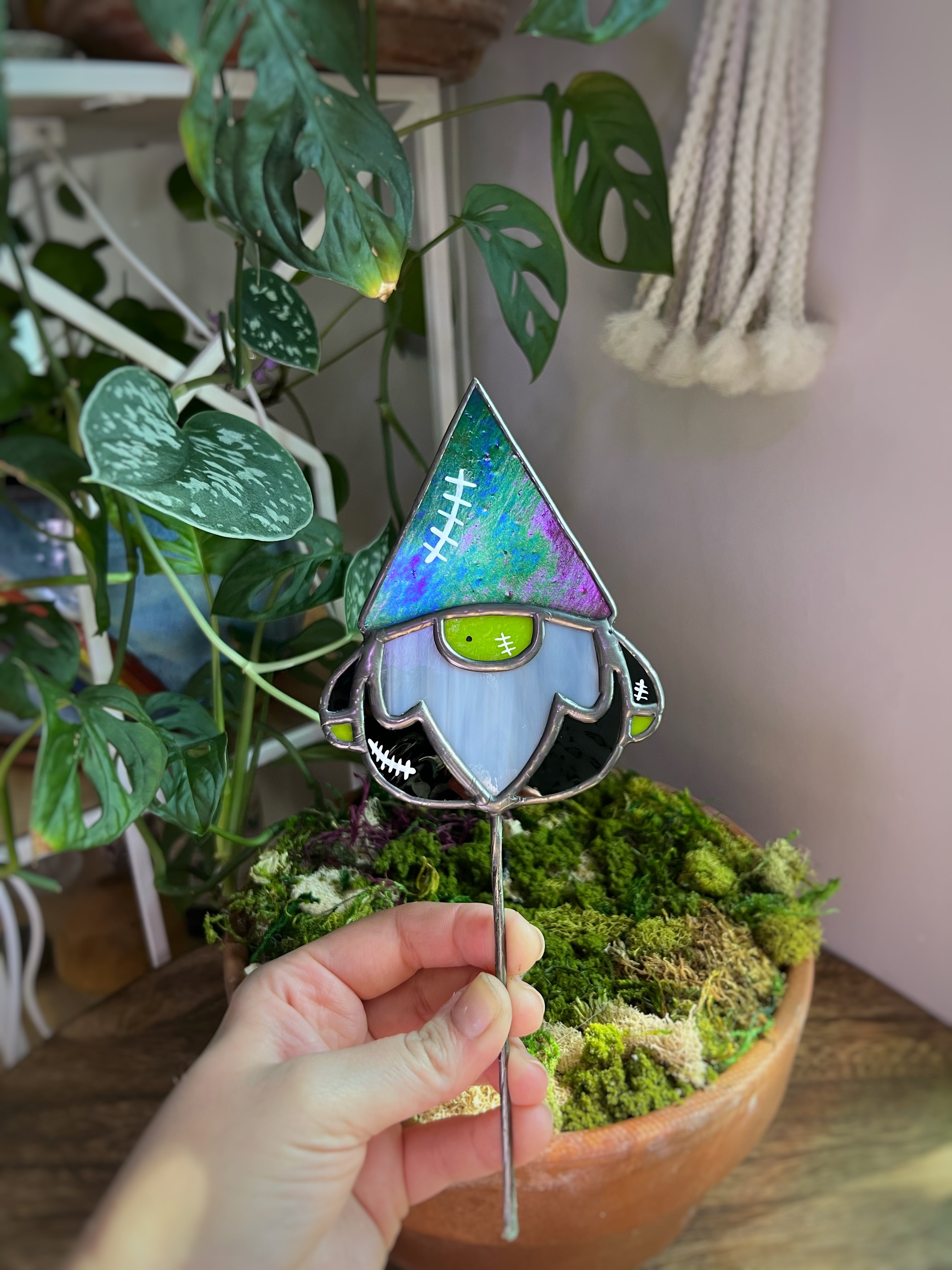 Frankenstein’s gnome iridescent hat