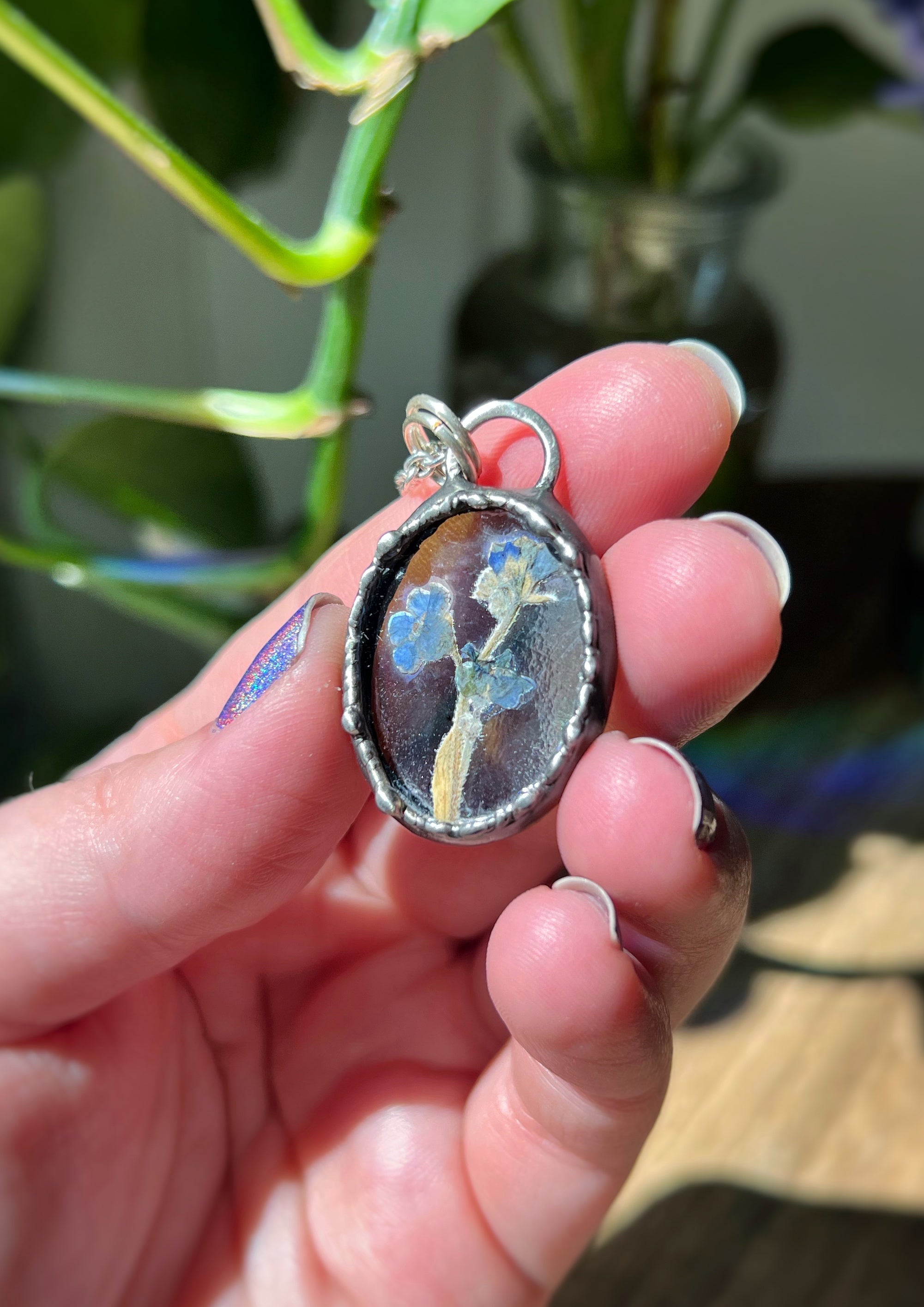 Forget-me-not necklace