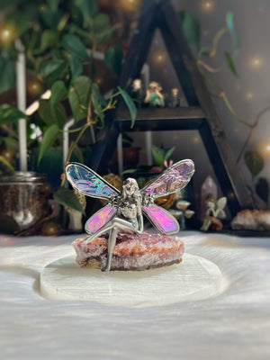 Pink amethyst ideal for sitting fairy