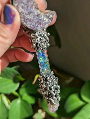 Moon child Fairy vial wand necklace