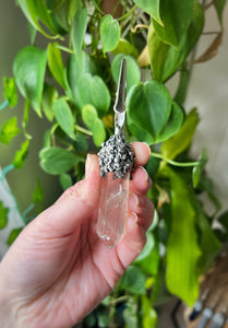 Light smokey quartz clip wand