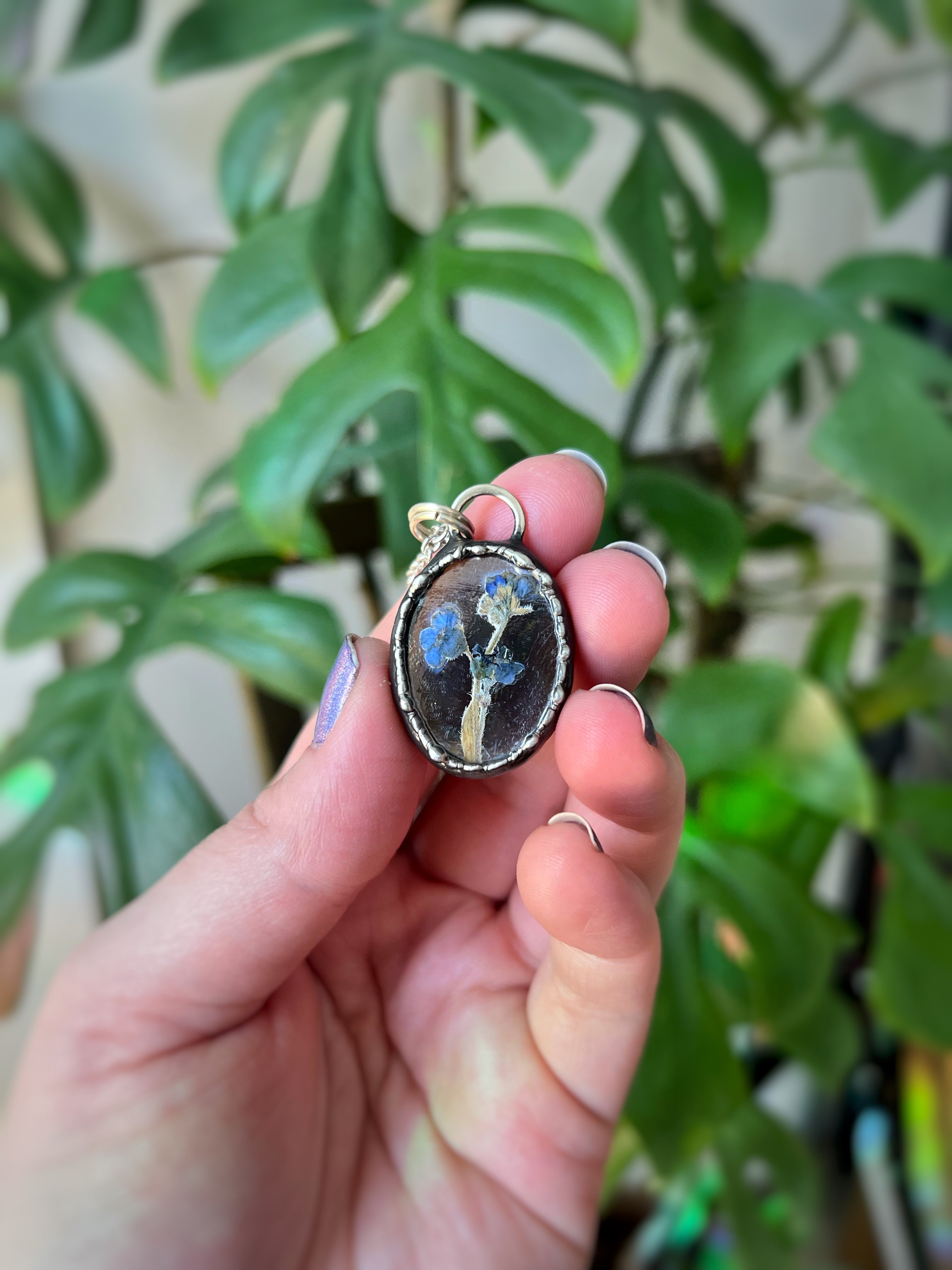 Forget-me-not necklace