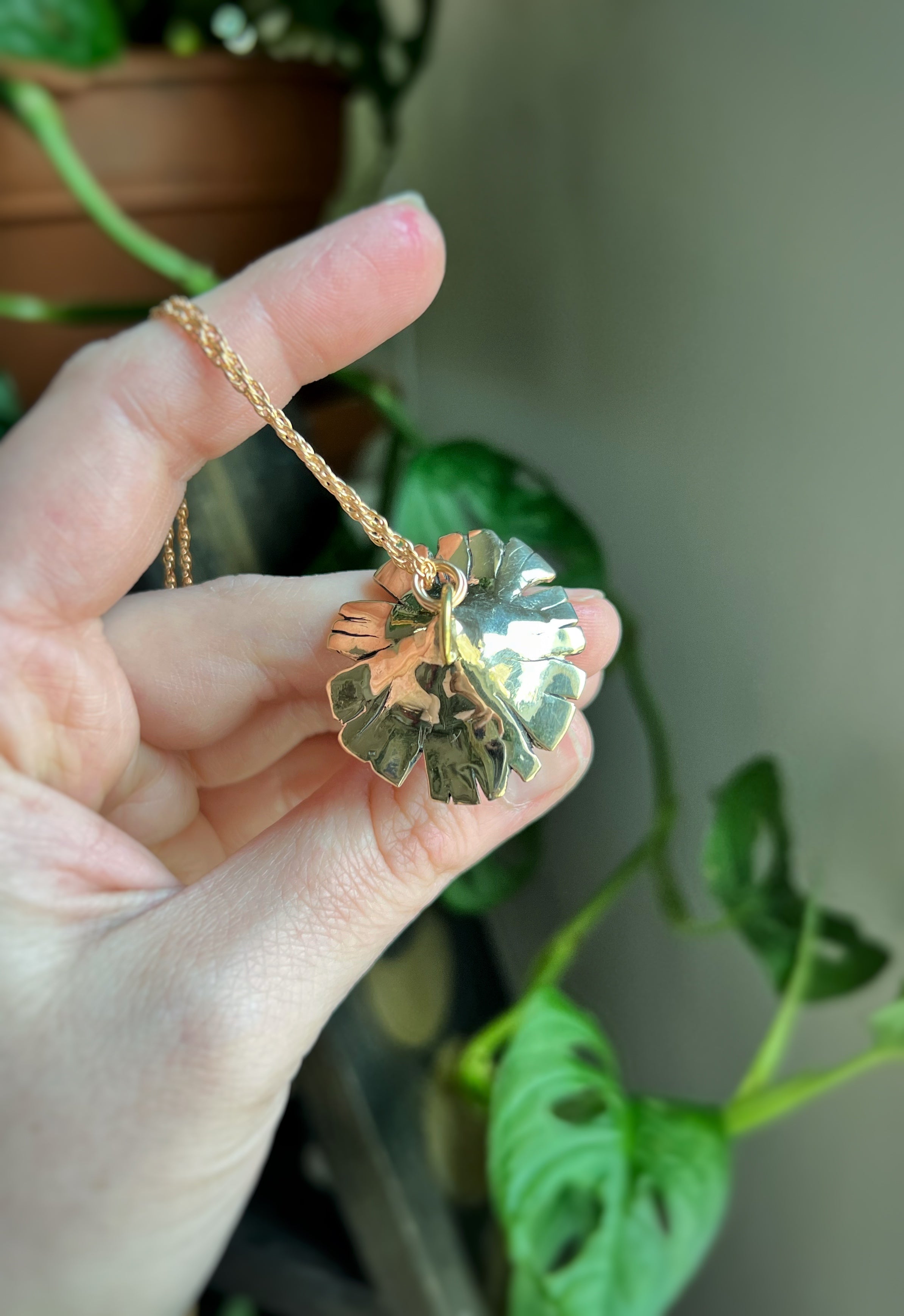 Large Casted Mushroom necklace