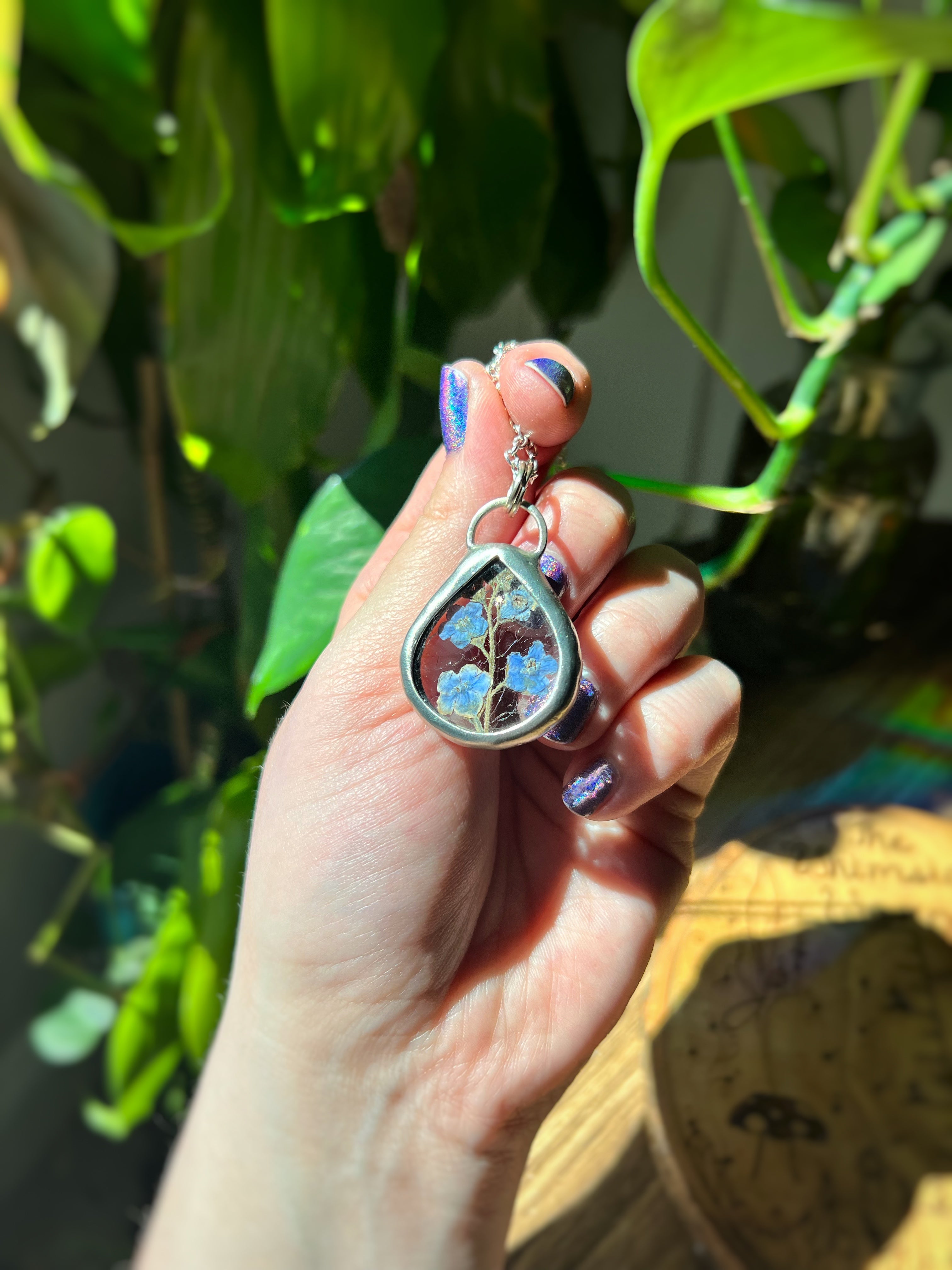Forget-me-not necklace