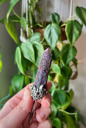 Titanium aura spirit quartz clip wand