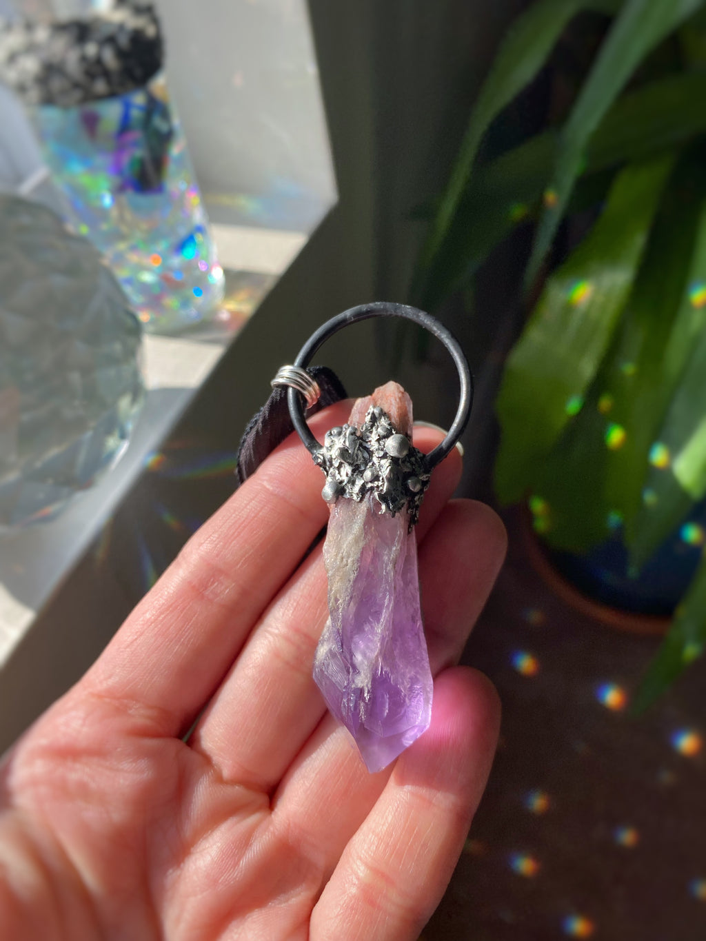 Elestial Amethyst necklace