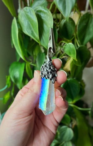 Angel aura quartz clip wand