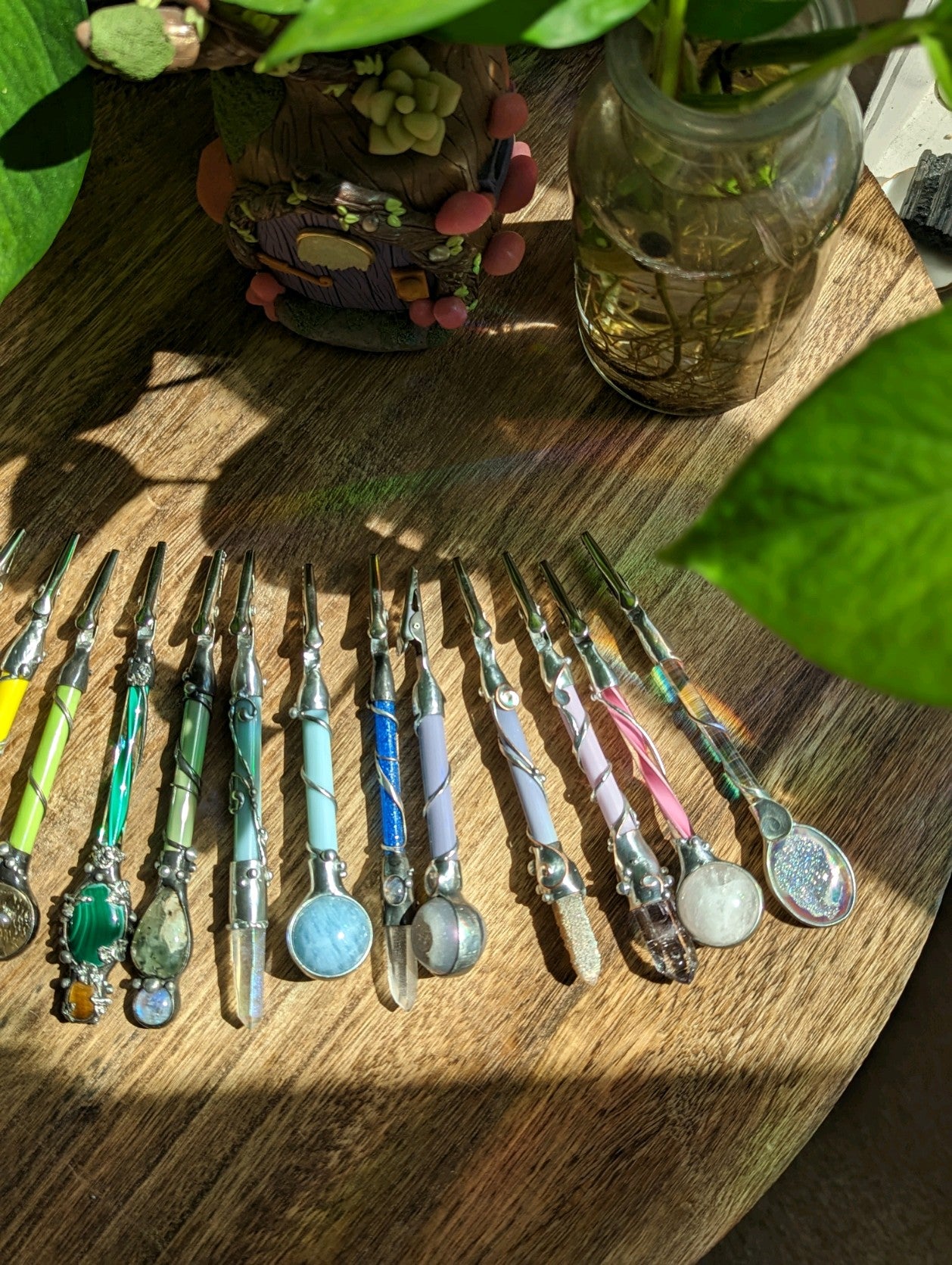 Aquamarine clip wand