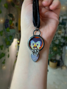 Fairy pansy necklace