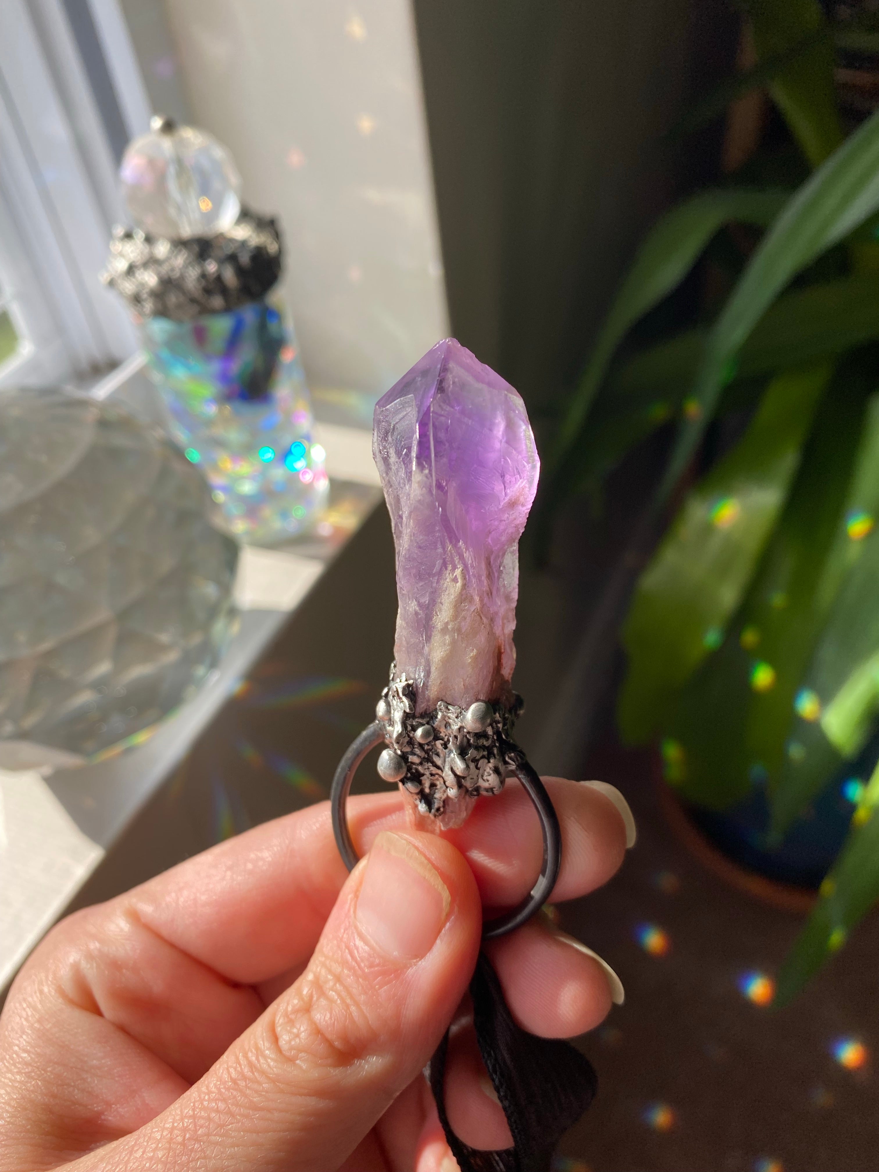 Elestial Amethyst necklace