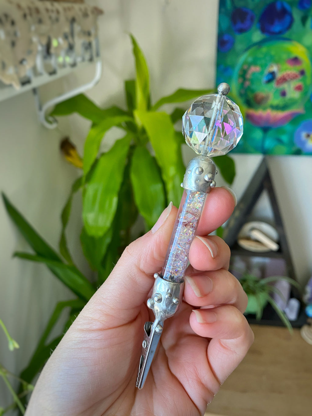 Fairy vial spinner clip wand