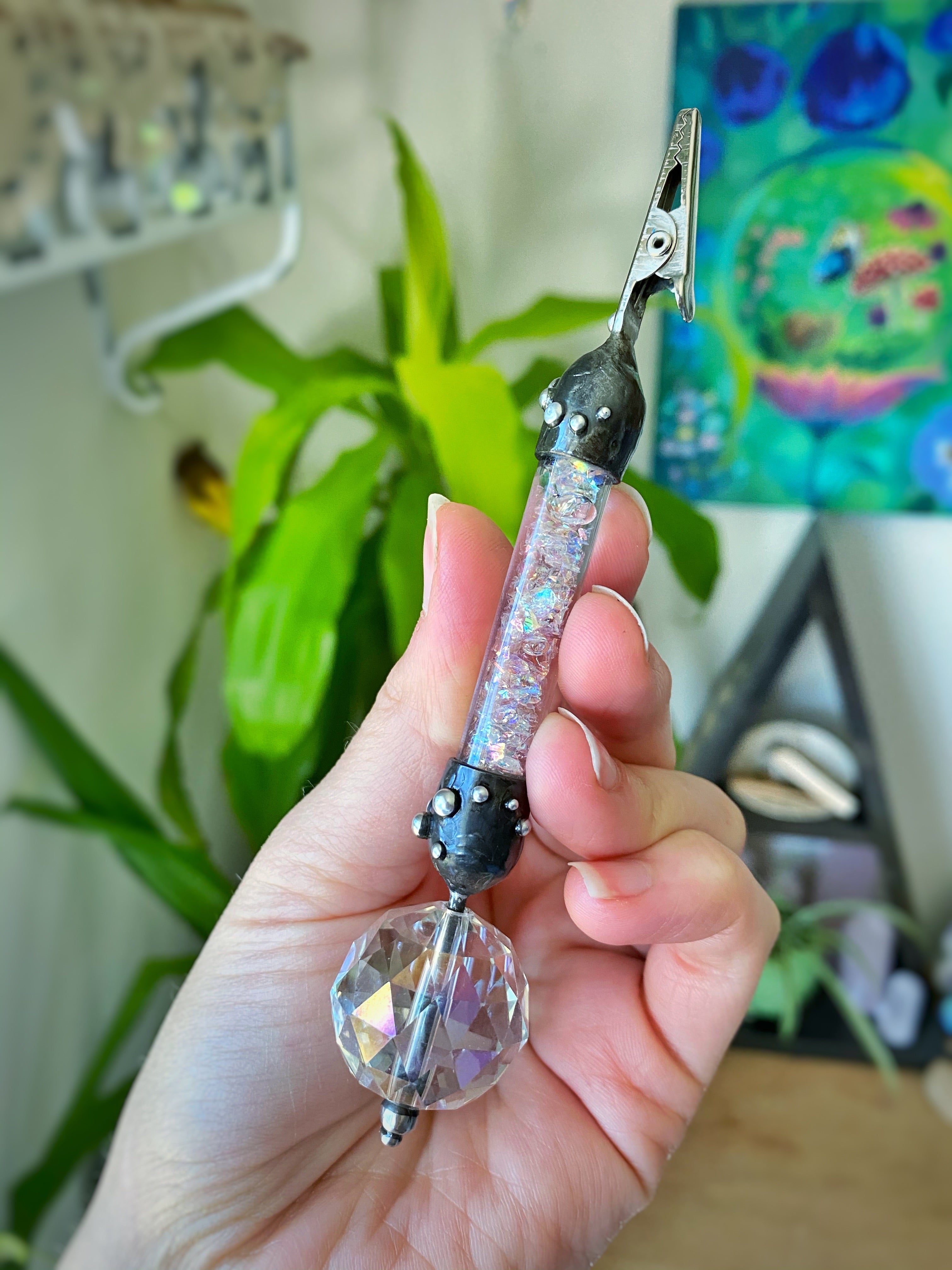 Fairy vial spinner clip wand