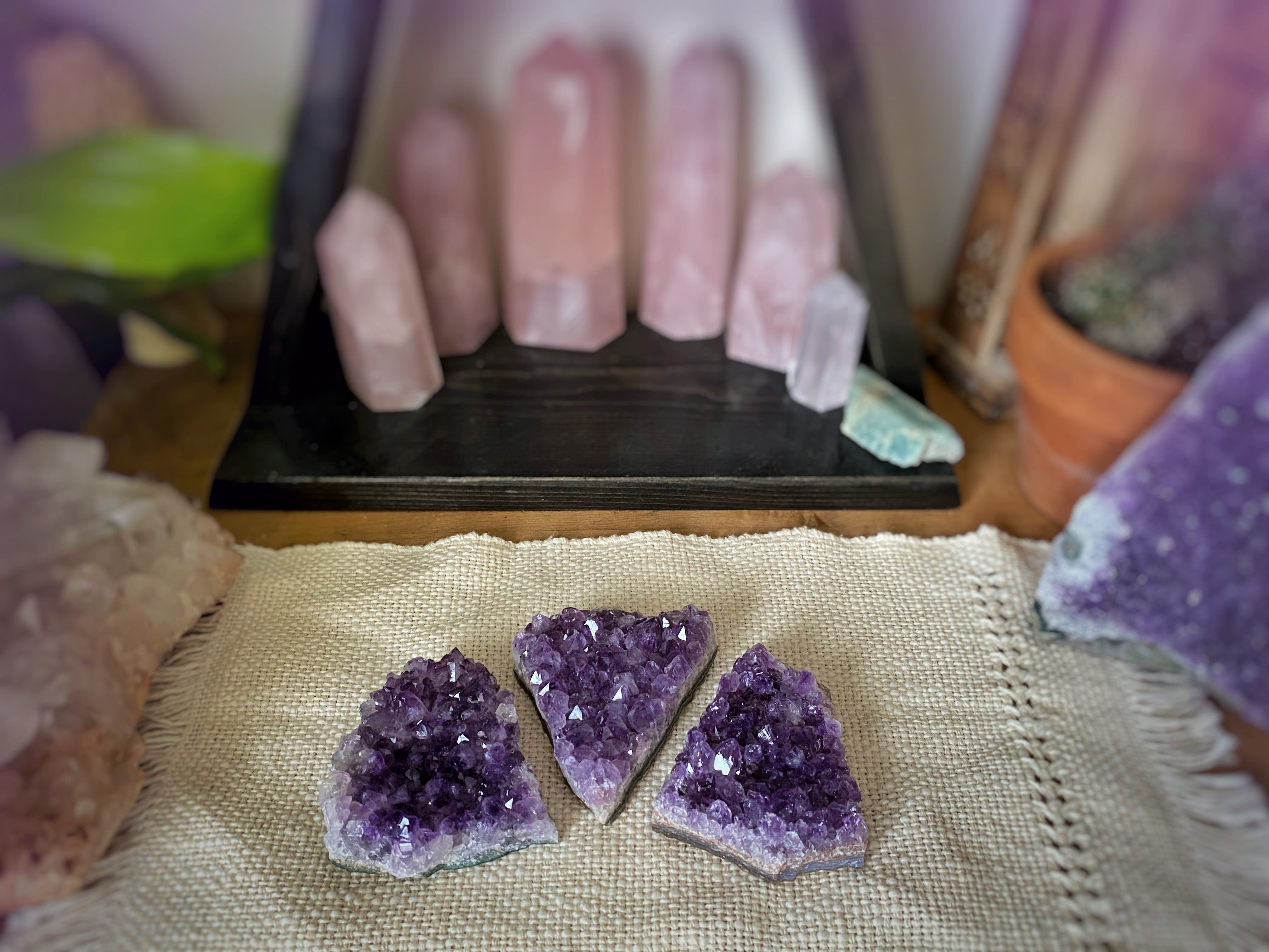 flat Amethyst ideal for sitting fairy